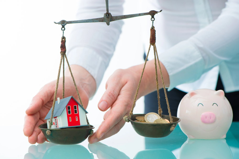Savings or real estate investment concept